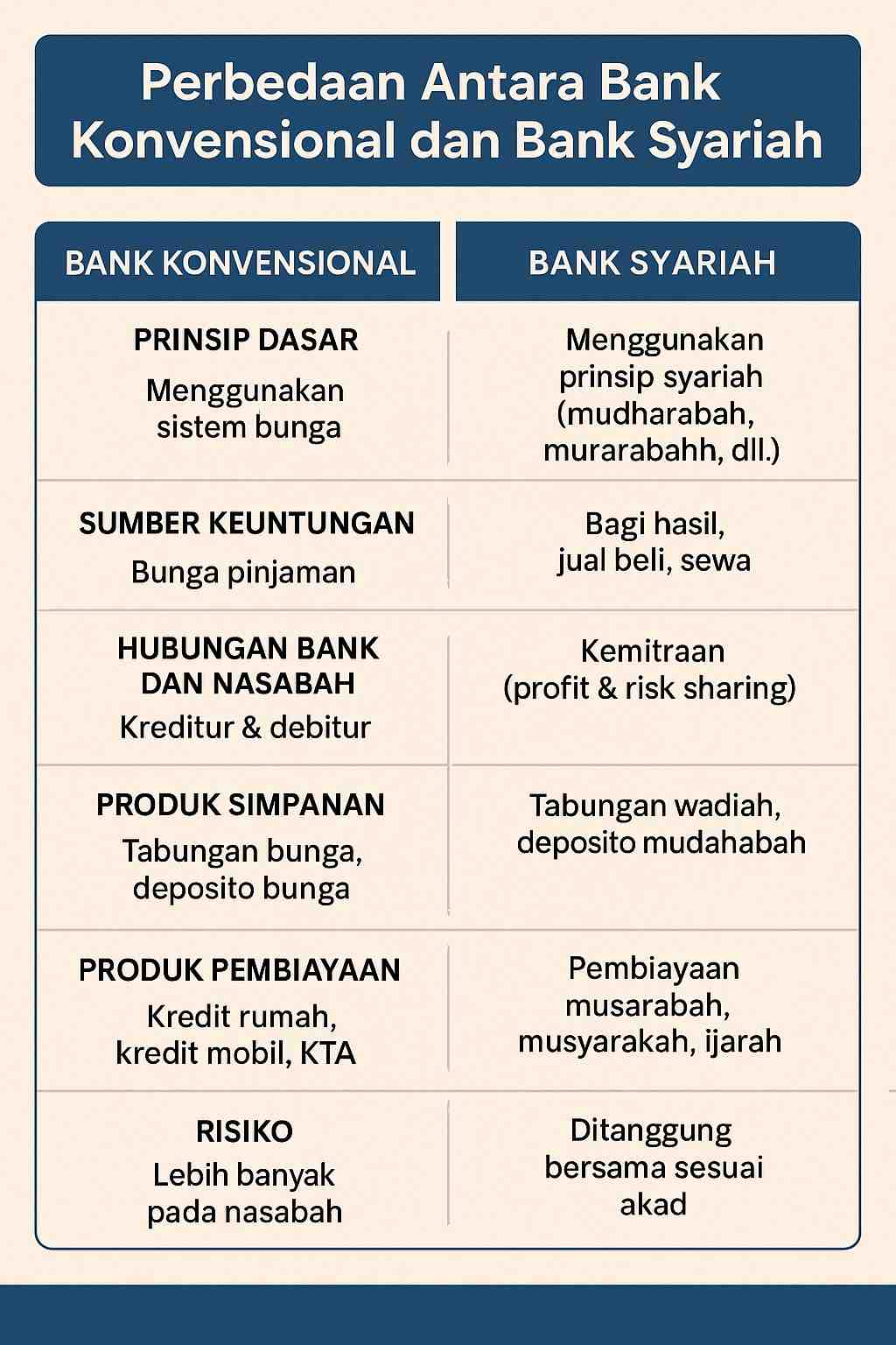 perbedaan bank konvensional dan bank syariah adalah